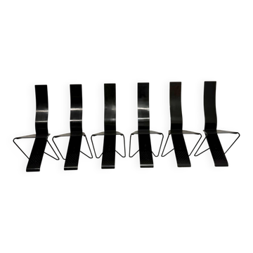 6 chaises postmodernes design italien Pietro Arosio, années 80