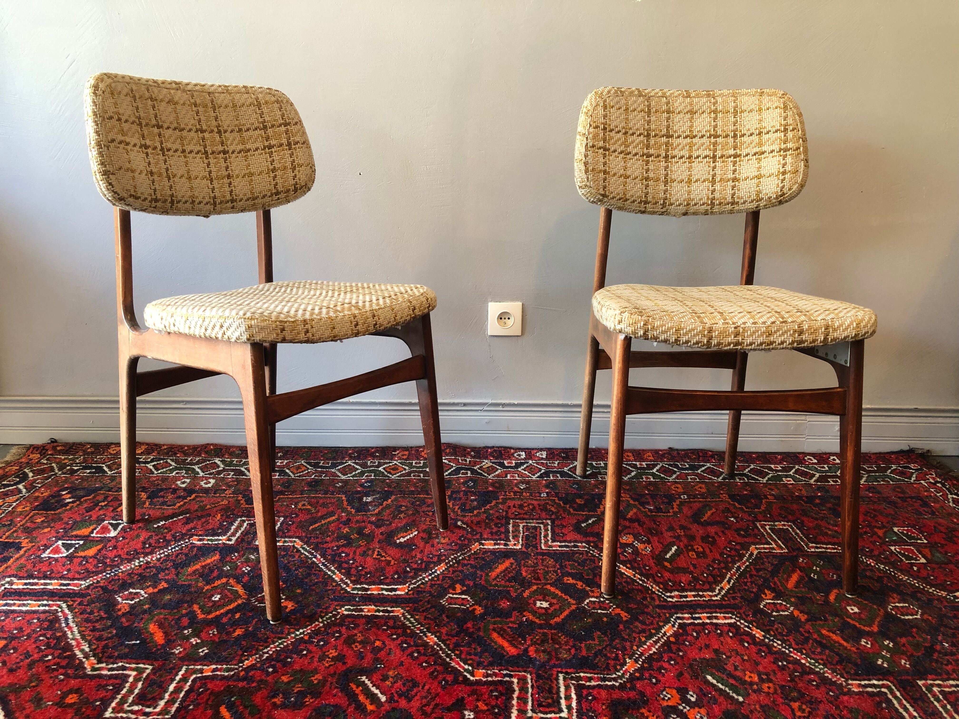 Duo de chaises années 60