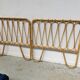 Pair of vintage rattan headboards