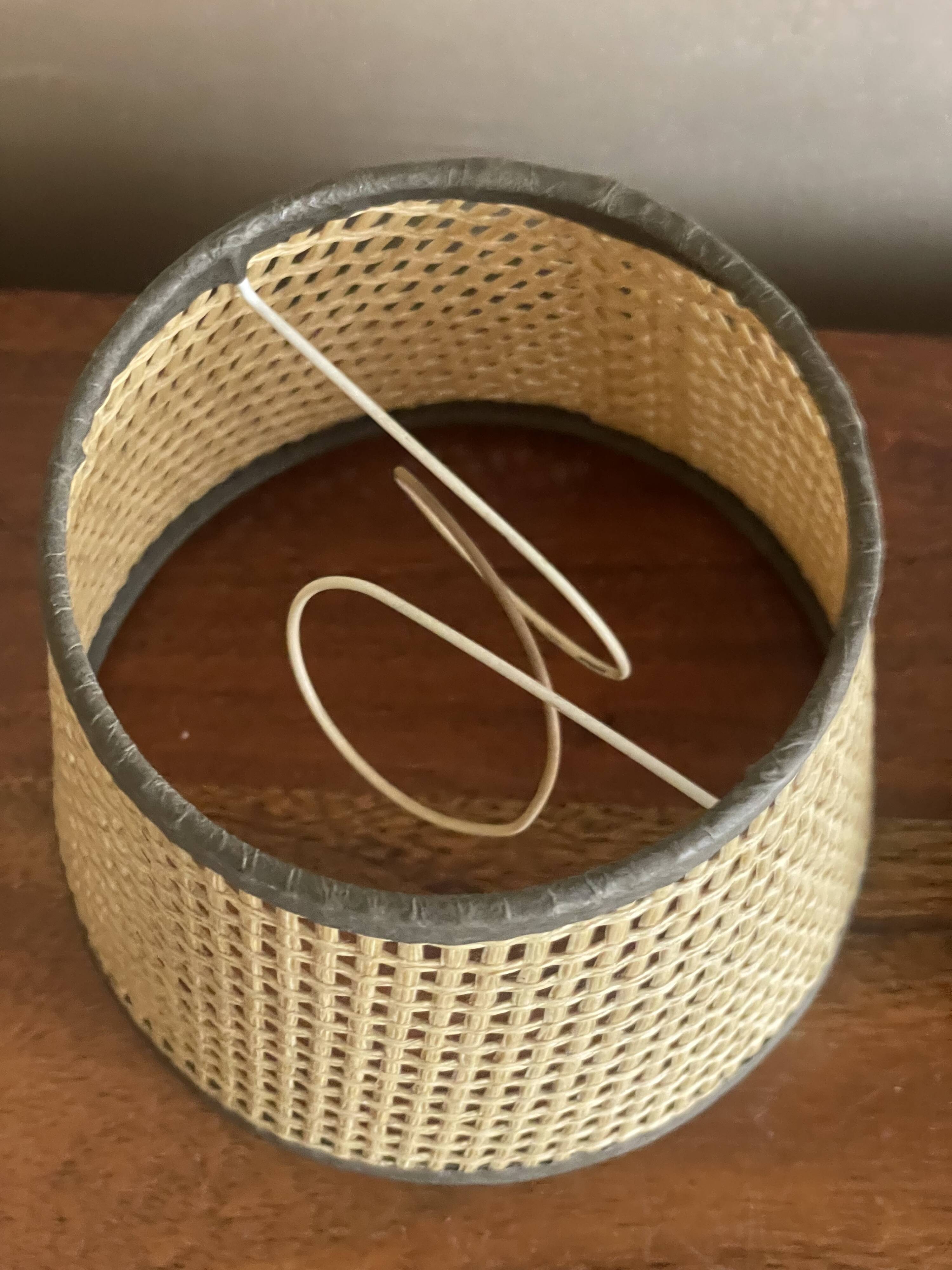 Small cane lampshades