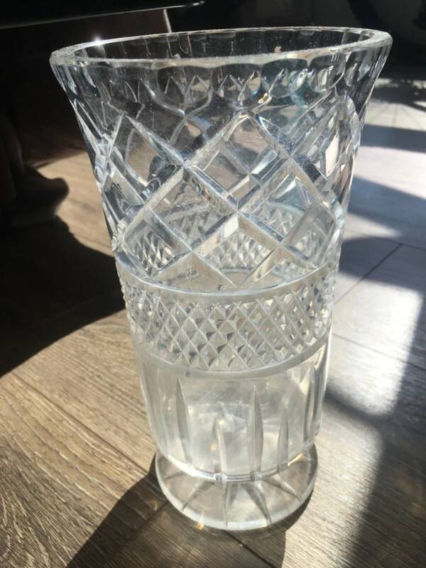 Vintage crystal vase