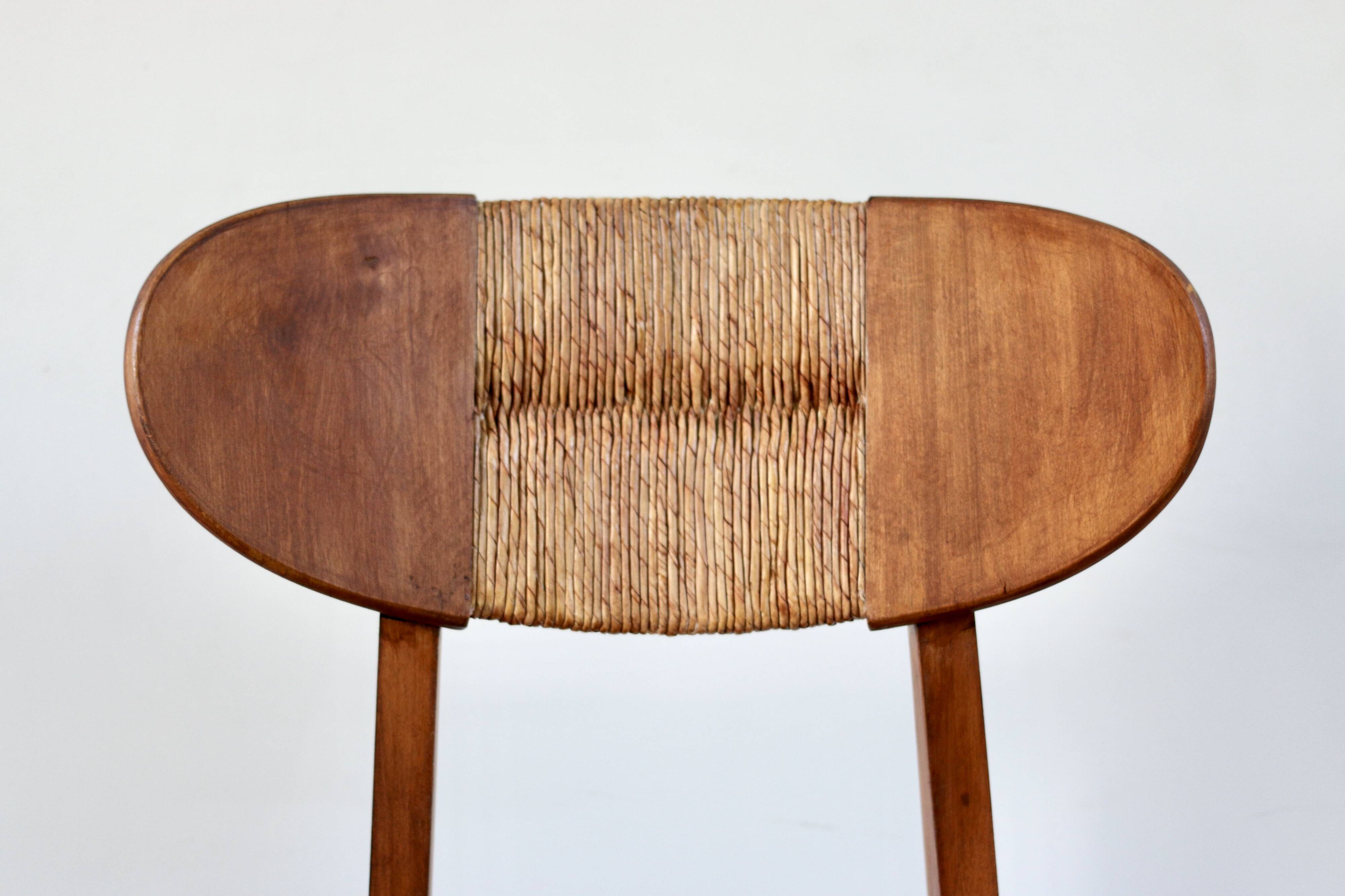 Set of 3 vintage Roger Landault "Ellipse" Sentou chairs 1957