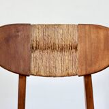 Set of 3 vintage Roger Landault "Ellipse" Sentou chairs 1957