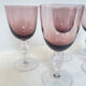 Set of 5 vintage pink wine glasses – 1970s