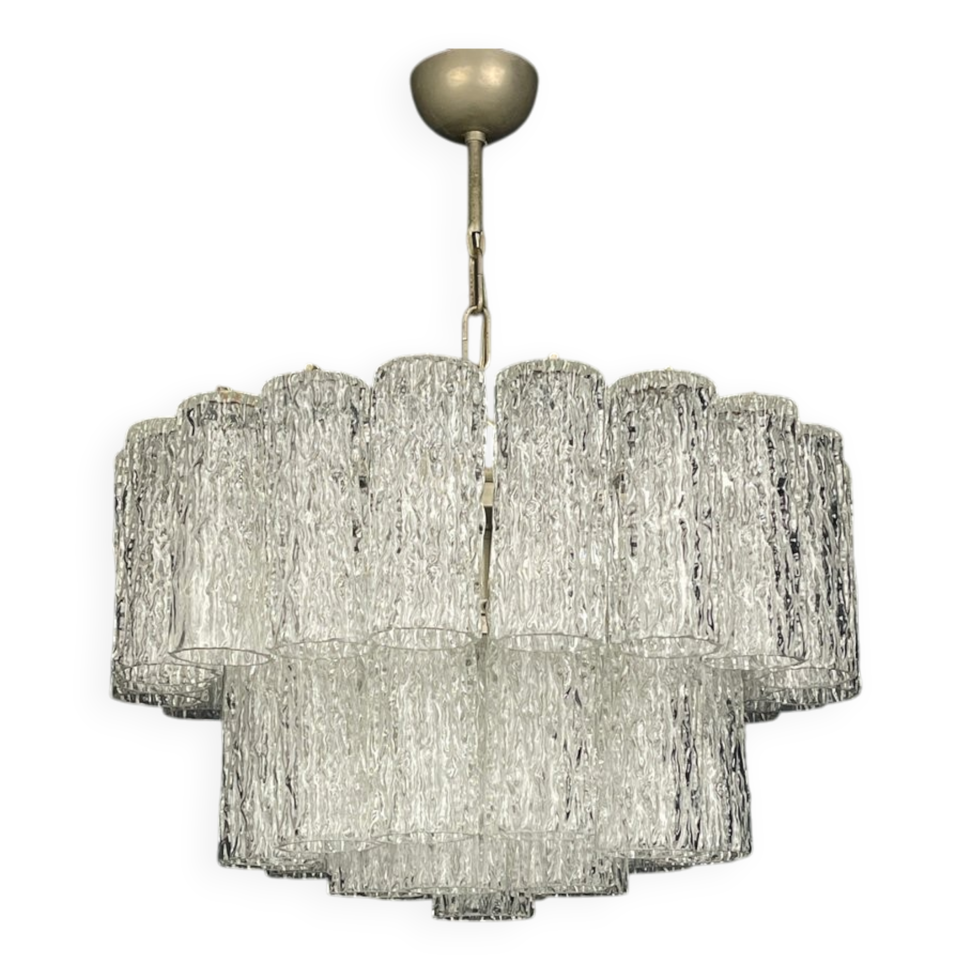 Mid-Century Murano glass chandelier Tronchi by Toni Zuccheri for Venini, Italy, 1960s
