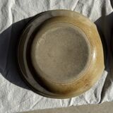 Set of 8 brown-rimmed stoneware deep plates Atelier Saint Simon D19.5