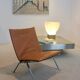 Table basse en acier inoxydable et laiton par Jean Claude Dresse
