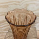 Vase tulipe rose 1950 en verre soufflé