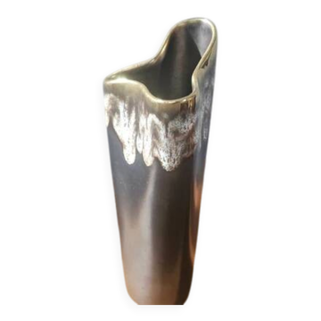 Vintage free-form organic vase - numbered ceramic 1246/23 - mid-century style