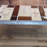 Coffee table herbarium décor Roger Capron Vallauris