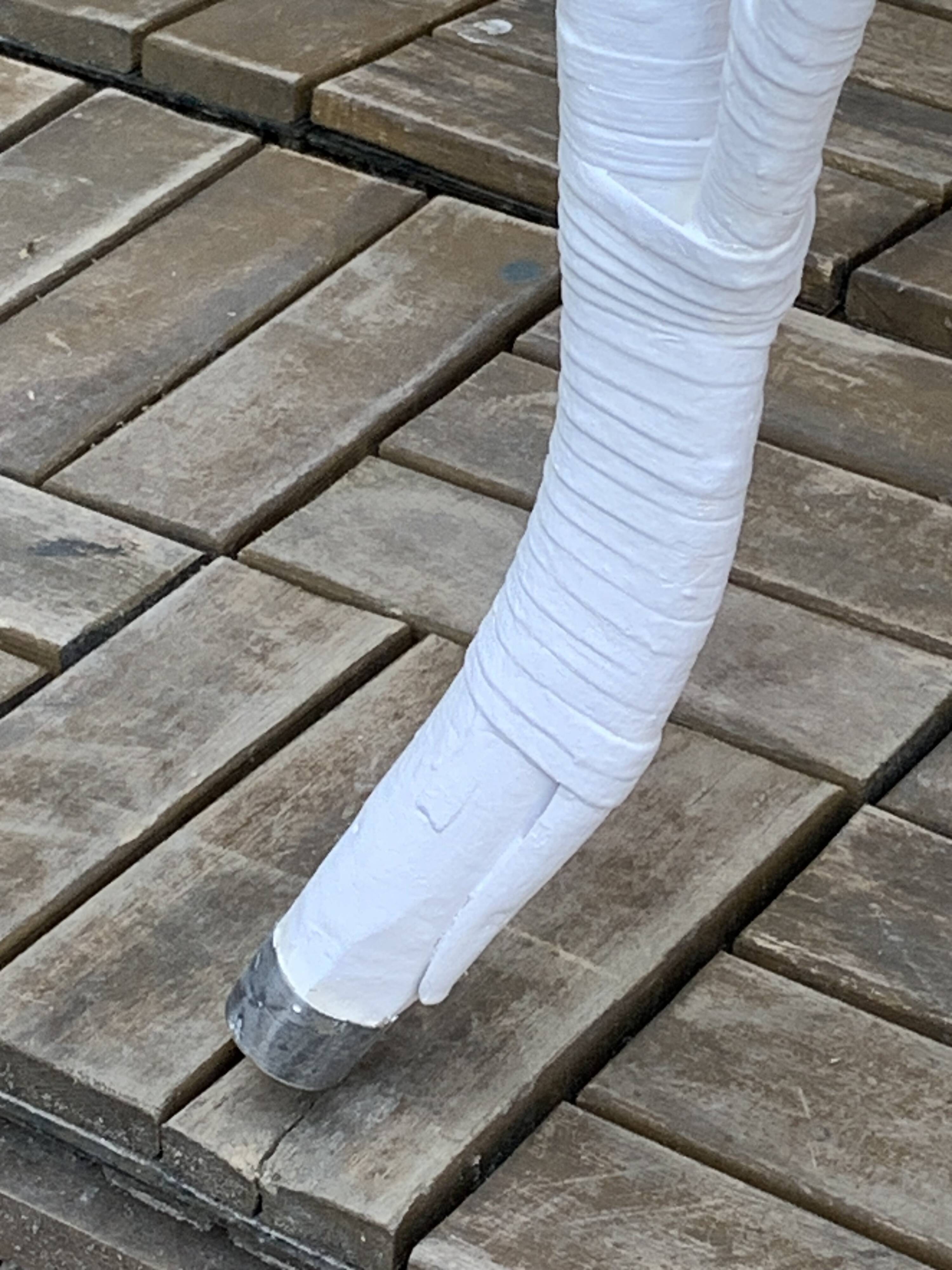 Peacock armchair and chair in white rattan, 1970