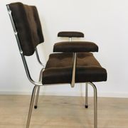 Chaise tubulaire tchèque marron de Belet, années 1970