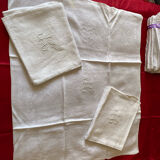Lot de serviettes  monogrammes JG