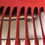 Service de 12 couteaux de table orfèvre Deetjen en écrin