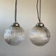 Pair of old pendant lamps art-deco