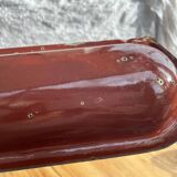 Enamelled kitchen sheet metal plate