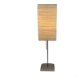 Vintage table lamp made of crumpled rice paper, with a matte metal base.