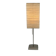 Vintage table lamp made of crumpled rice paper, with a matte metal base.