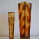 Lot de 2 vases vintage 80's plexiglas ecaille de tortue