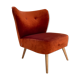 Fauteuil cocktail en velours
