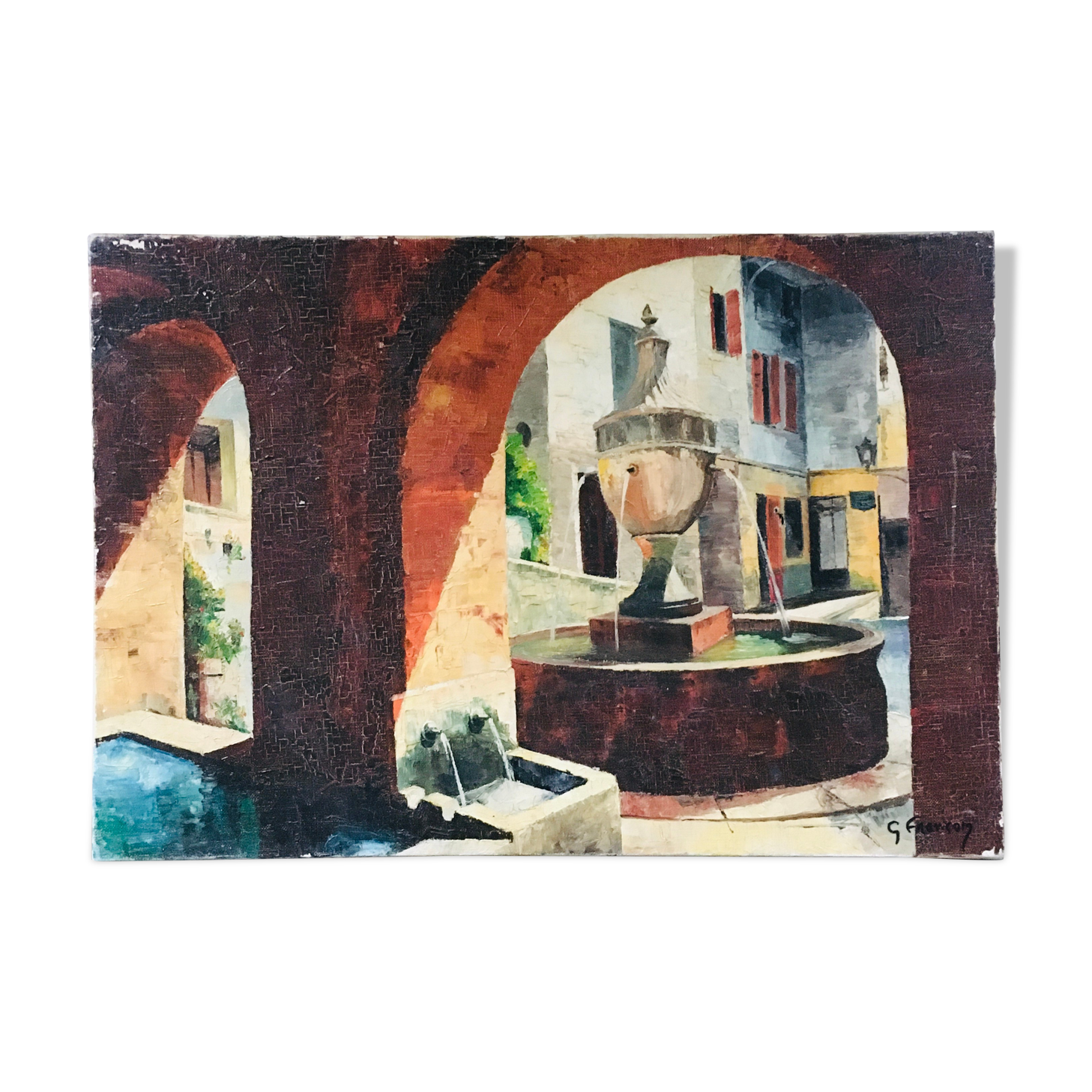 Painting Provencal village