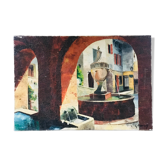 Painting Provencal village