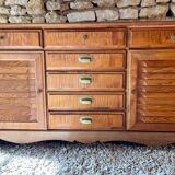 Low sideboard and jam cupboard set - solid wood