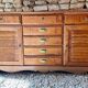 Low sideboard and jam cupboard set - solid wood