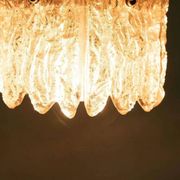 Orrefors Vintage Glass Suspension, Space Age lamp by Fagerlund