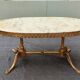 Table basse avec marbre ovalisé – 1960
