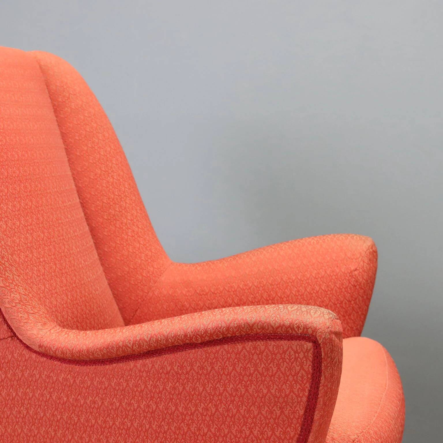 Pair of vintage fabric armchairs from the 1950s.