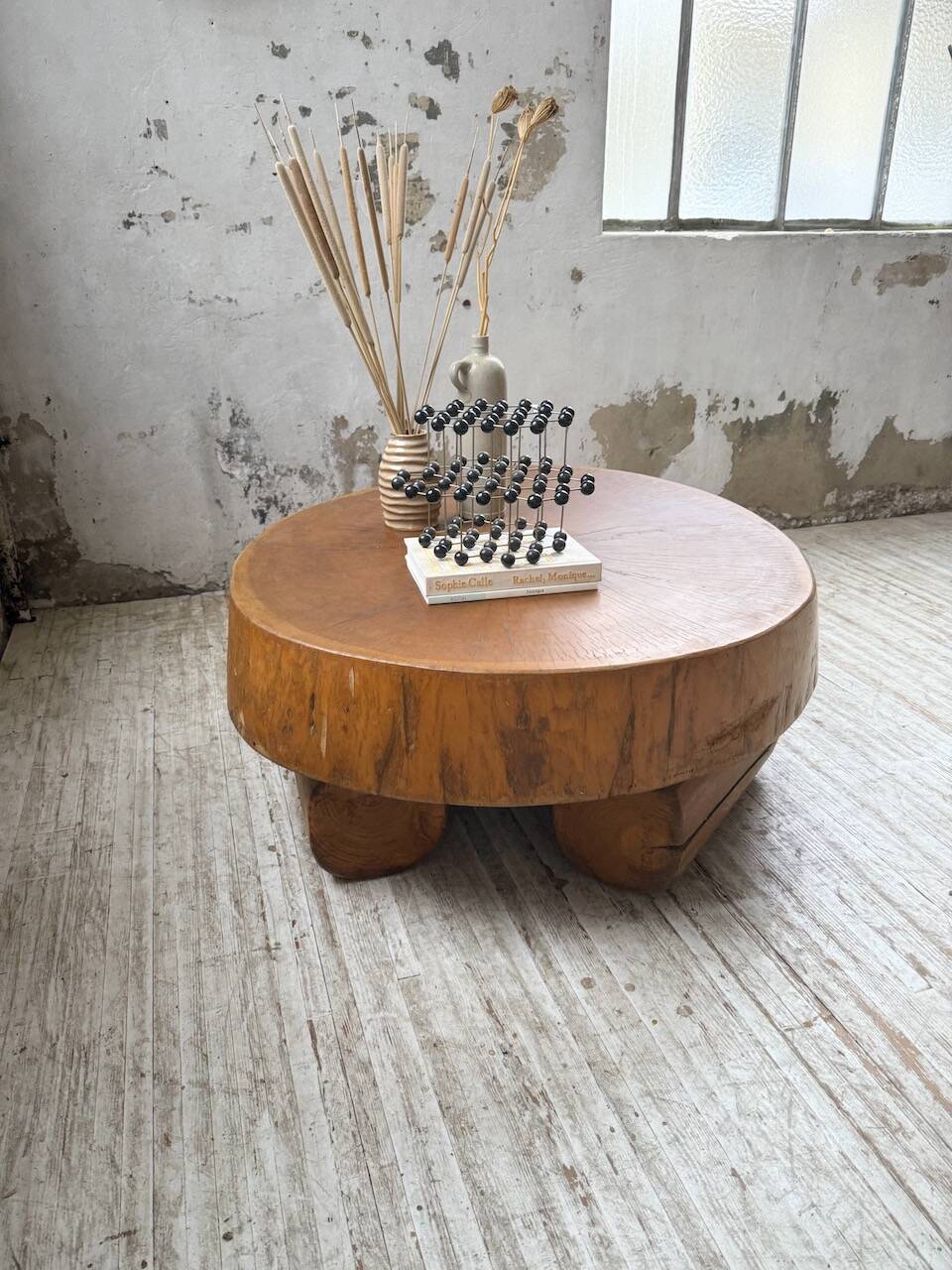 Brutalist coffee table "round log" XL