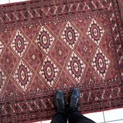 Tapis vintage afghan Ersari fait main en laine – 123 x 183 cm