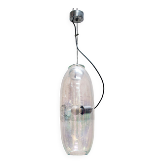 Particolare lampada in vetro Murano acidato, Italy, 1970s