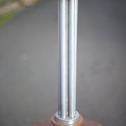 Art deco floor lamp, art deco floor lamp, wood and aluminum lamp, interior decoration