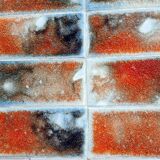 Coffee table 70s ceramic and stainless steel