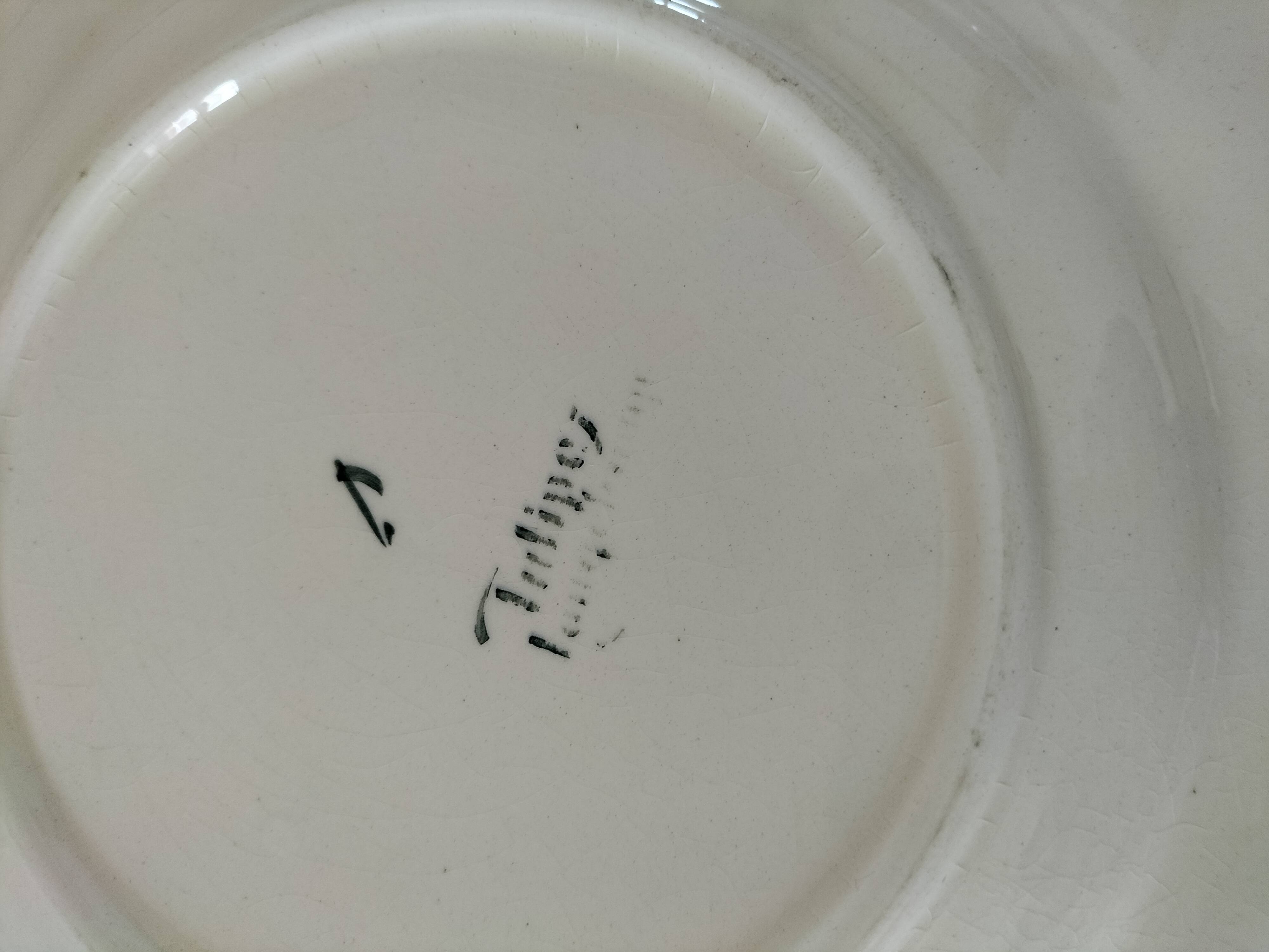 Antique Longchamp plates – “Tulips” model – 1950s-1960s