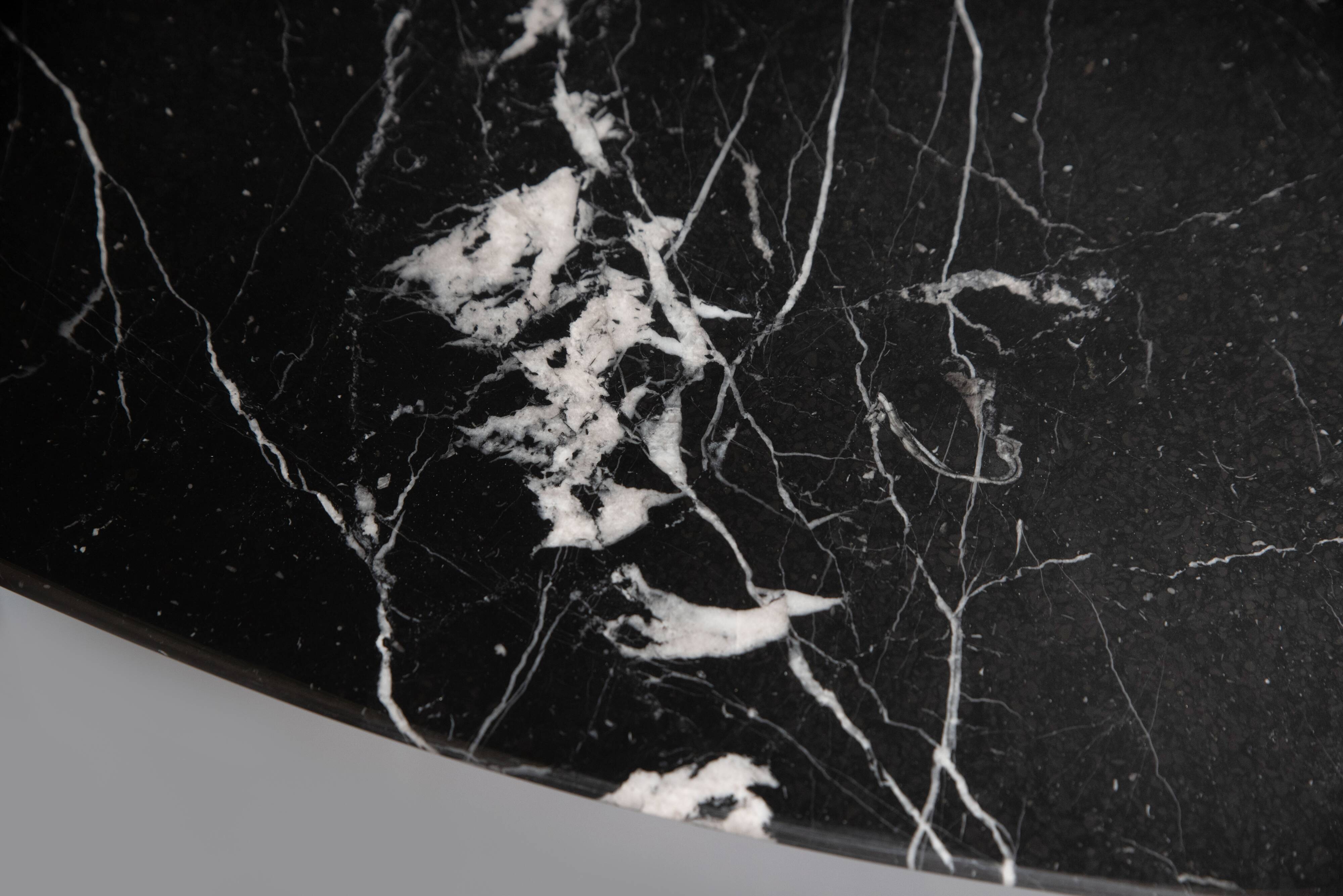 Originele Knoll Tulip ovale 198x121cm Nero Marquina glanzend in NIEUWSTAAT!
