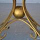 Table low wood and gilded wrought iron style 1940