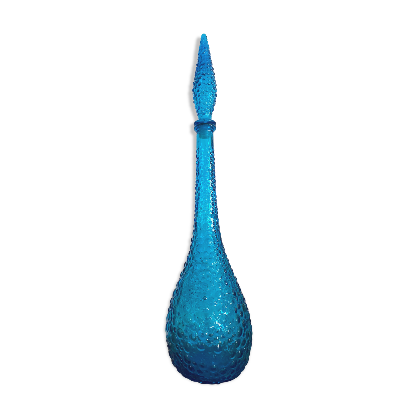 Turquoise blue Empoli decanter