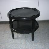 Black table with 2 trays, 1970