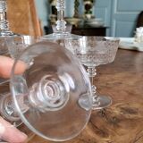 6 Crystal champagne glasses