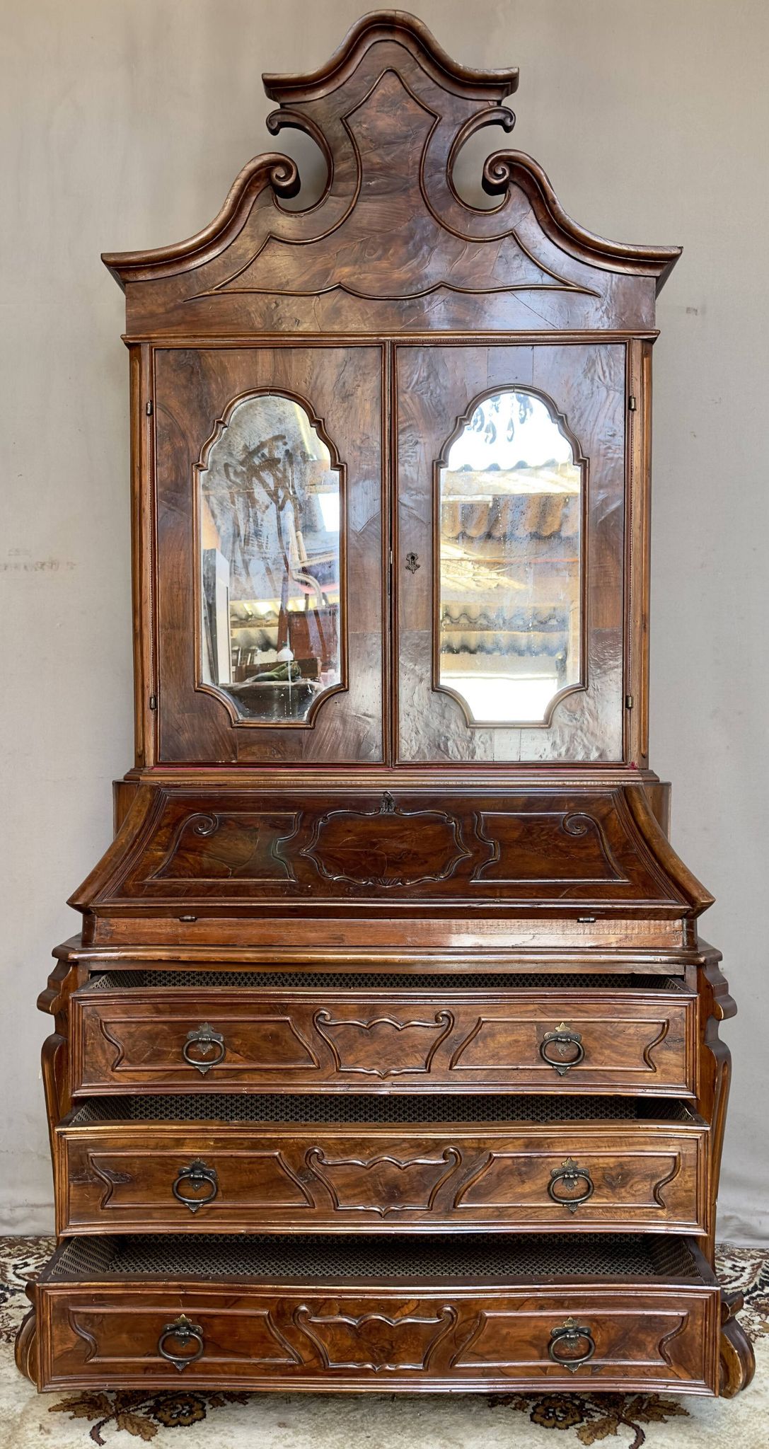 19th century mahogany scriban desk