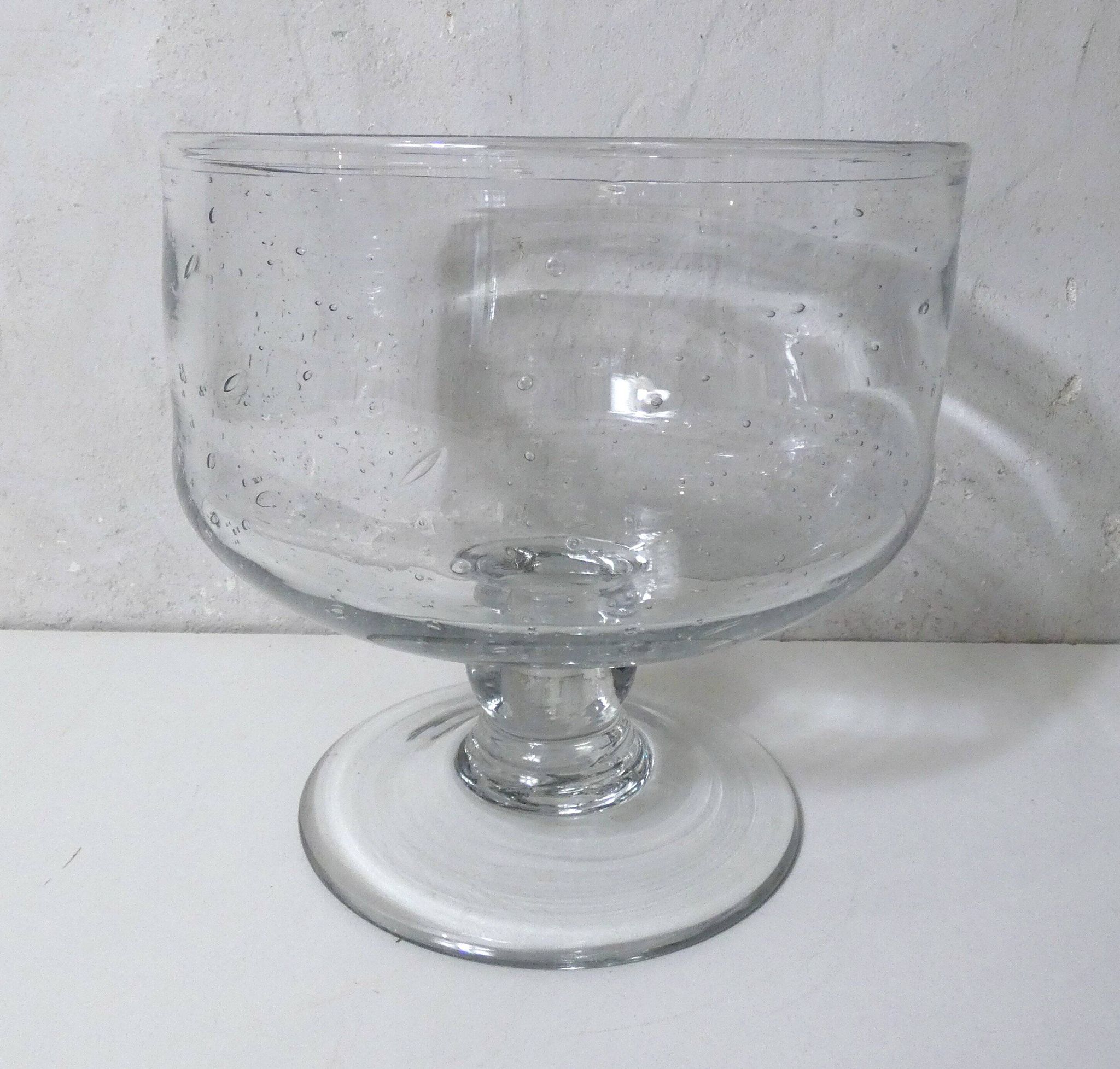 Large bubble glass bowl vintage