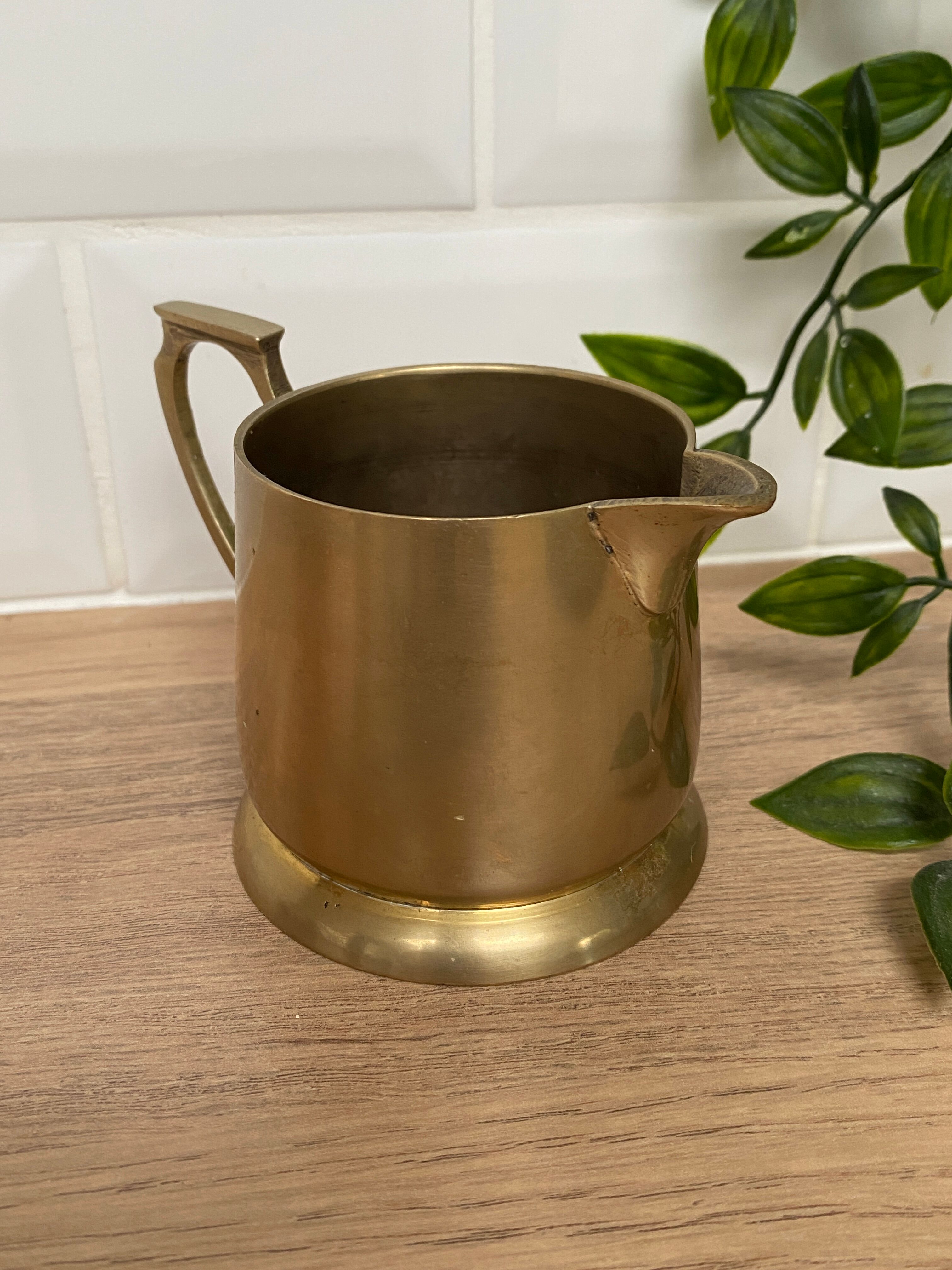 Small brass pitcher