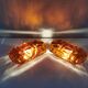 A set of wall lamps in amber-colored glass from Danish Vitrika, 1970s