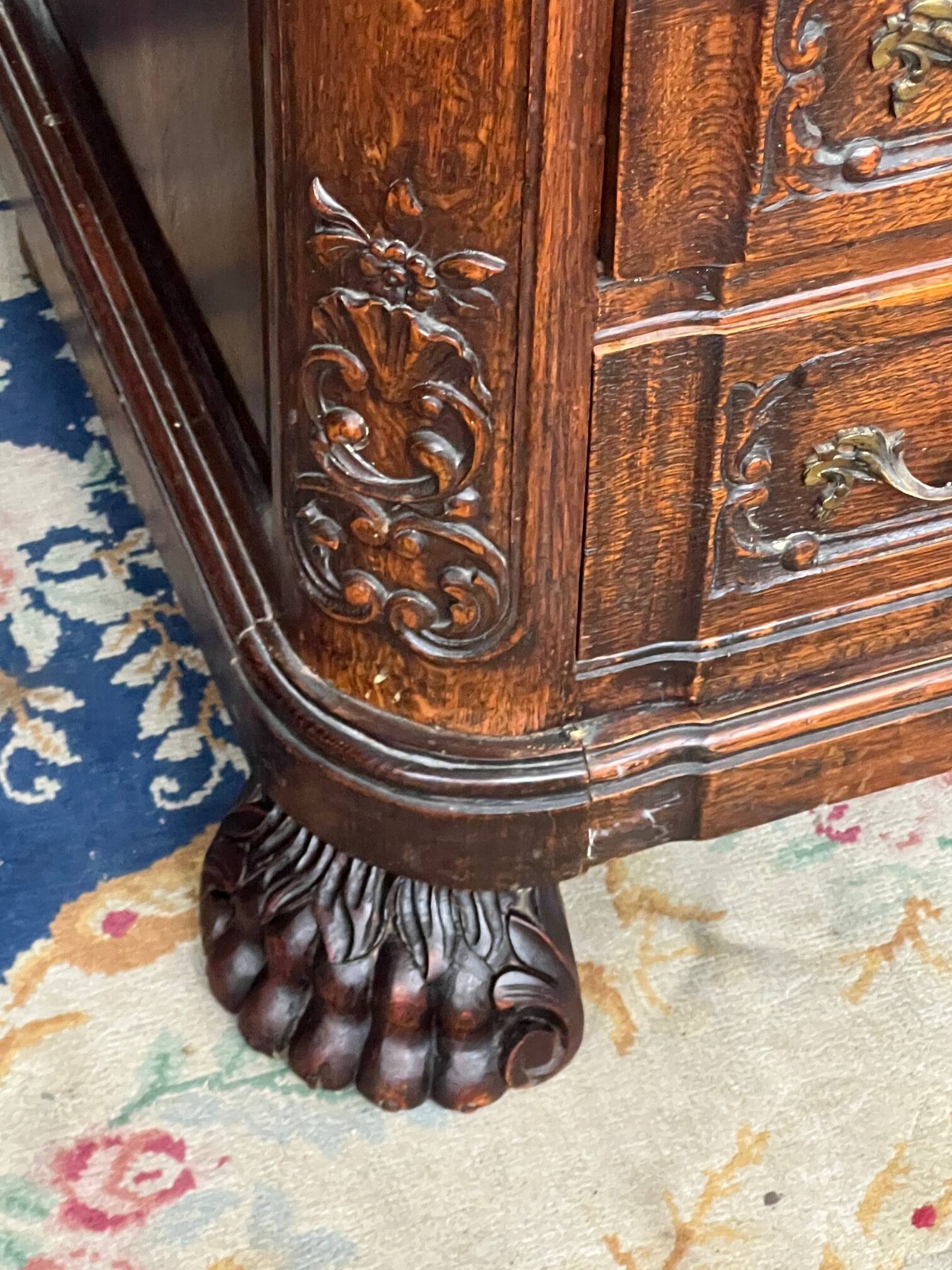 Luxurious carved Neo-Renaissance chest of drawers.