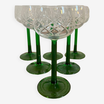 Wine glass from the lower Rhine of Alsace in chiseled glass