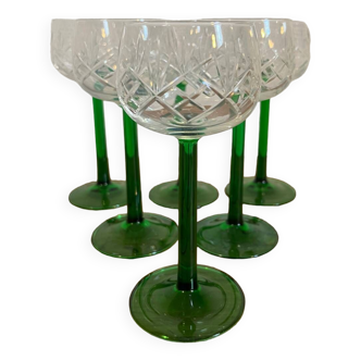 Wine glass from the lower Rhine of Alsace in chiseled glass