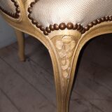 White lacquered armchair Louis XV style